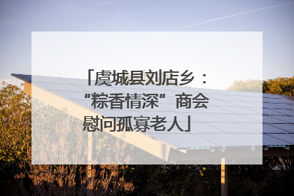 虞城县刘店乡：“粽香情深”商会慰问孤寡老人