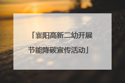 襄阳高新二幼开展节能降碳宣传活动