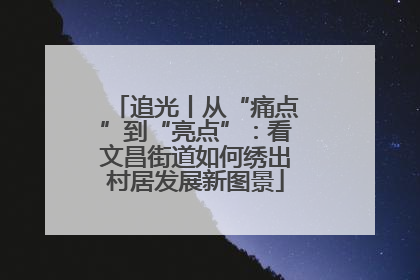 追光丨从“痛点”到“亮点”：看文昌街道如何绣出村居发展新图景
