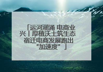运河潮涌 电商业兴丨厚植沃土筑生态 宿迁电商发展跑出“加速度”