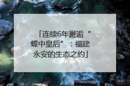 连续6年邂逅“蝶中皇后”：福建永安的生态之约