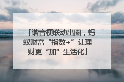 谐音梗联动出圈，蚂蚁财富“指数+”让理财更“加”生活化