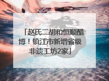 赵氏二胡和恒顺醋博！镇江市新增省级非遗工坊2家