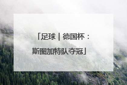 足球｜德国杯：斯图加特队夺冠