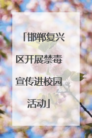 邯郸复兴区开展禁毒宣传进校园活动