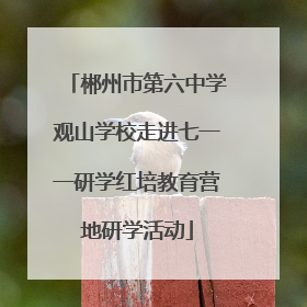 郴州市第六中学观山学校走进七一一研学红培教育营地研学活动