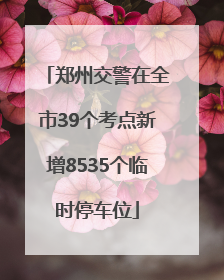 郑州交警在全市39个考点新增8535个临时停车位