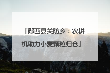 郧西县关防乡：农耕机助力小麦颗粒归仓