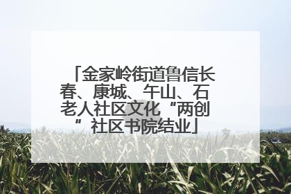 金家岭街道鲁信长春、康城、午山、石老人社区文化“两创”社区书院结业