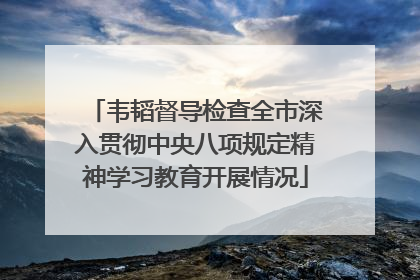 韦韬督导检查全市深入贯彻中央八项规定精神学习教育开展情况