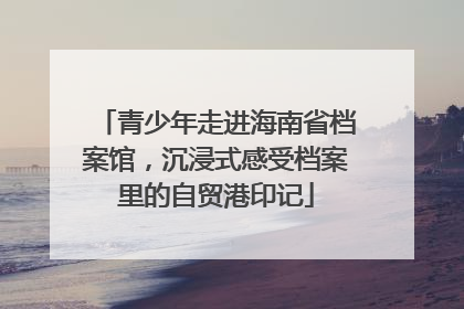 青少年走进海南省档案馆，沉浸式感受档案里的自贸港印记