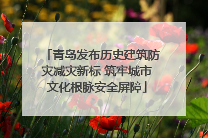 青岛发布历史建筑防灾减灾新标 筑牢城市文化根脉安全屏障
