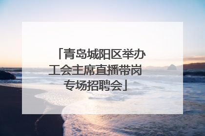 青岛城阳区举办工会主席直播带岗专场招聘会