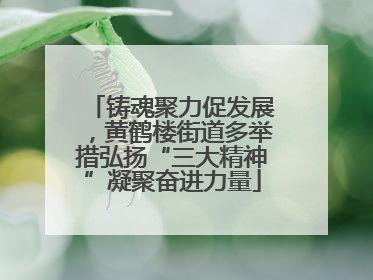 铸魂聚力促发展，黄鹤楼街道多举措弘扬“三大精神”凝聚奋进力量