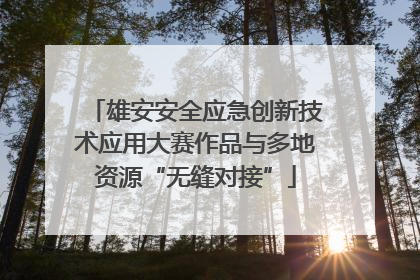 雄安安全应急创新技术应用大赛作品与多地资源“无缝对接”