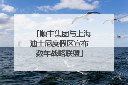 顺丰集团与上海迪士尼度假区宣布数年战略联盟
