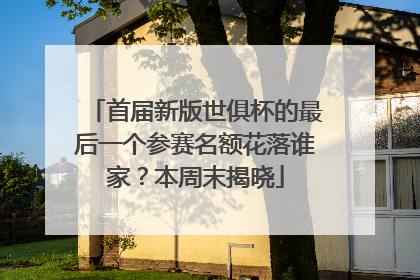 首届新版世俱杯的最后一个参赛名额花落谁家？本周末揭晓