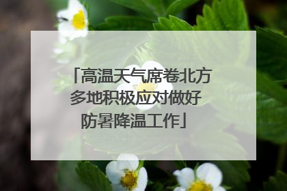 高温天气席卷北方 多地积极应对做好防暑降温工作
