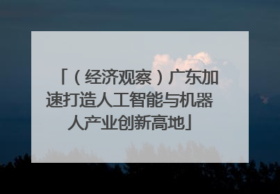 （经济观察）广东加速打造人工智能与机器人产业创新高地