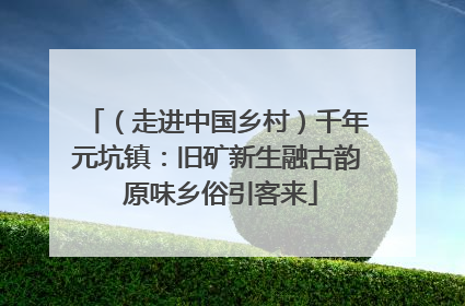 （走进中国乡村）千年元坑镇：旧矿新生融古韵 原味乡俗引客来