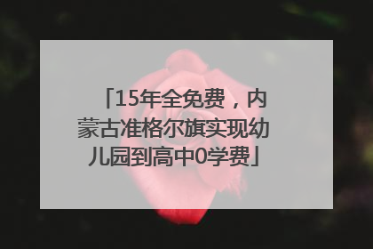 15年全免费，内蒙古准格尔旗实现幼儿园到高中0学费