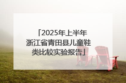 2025年上半年浙江省青田县儿童鞋类比较实验报告