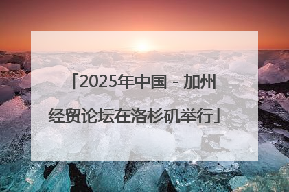 2025年中国－加州经贸论坛在洛杉矶举行