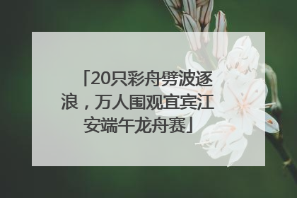 20只彩舟劈波逐浪，万人围观宜宾江安端午龙舟赛