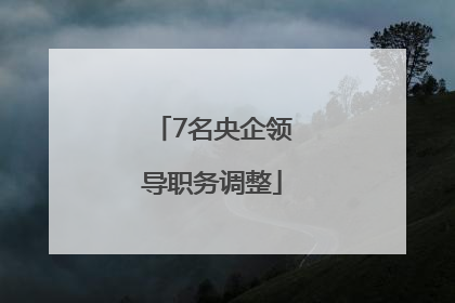 7名央企领导职务调整