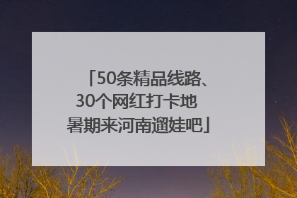 50条精品线路、30个网红打卡地 暑期来河南遛娃吧