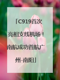 C919首次亮相支线机场！南航成功首航广州-南阳